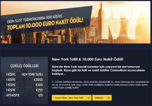 New York Tatili ve 10 Bin Euro Nakit Ödül Burada